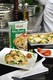 Gratin mit Lachs, Spinat und gr�nen Bandnudeln