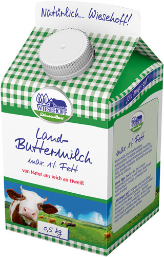 • Land-Buttermilch 0,5 % 1/2 kg • Land-Buttermilch 0,5 % 1/2 kg