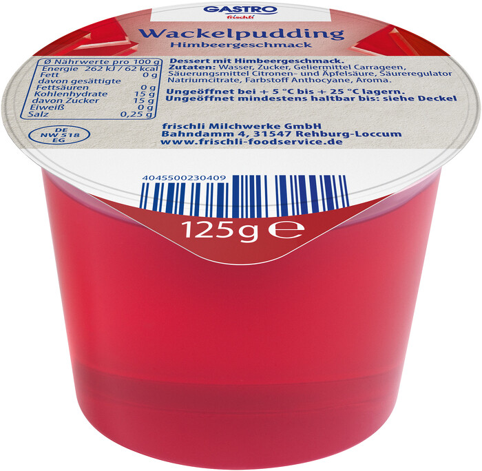 GASTRO Wackelpudding Himbeergeschmack GASTRO Wackelpudding Himbeergeschmack