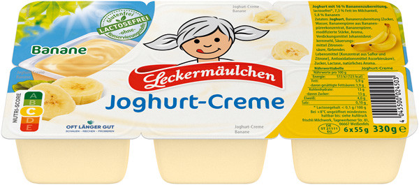 LECKERMÄULCHEN Joghurt-Creme Banane, laktosefrei