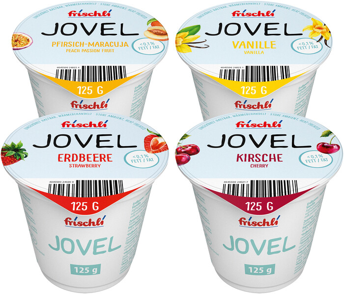 JOVEL <0,1 % 125 g<br><div style='color:lightblue'>4-fach sortiert</div> JOVEL <0,1 % 125 g<br><div style='color:lightblue'>4-fach sortiert</div>