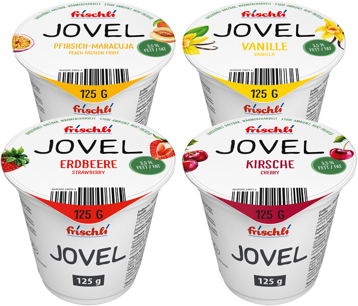 JOVEL 3,5 % 125 g<br><div style='color:lightblue'>4-fach sortiert</div> JOVEL 3,5 % 125 g<br><div style='color:lightblue'>4-fach sortiert</div>