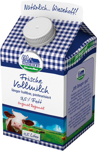 • Frische Vollmilch 3,5 % 1/2 L • Frische Vollmilch 3,5 % 1/2 L